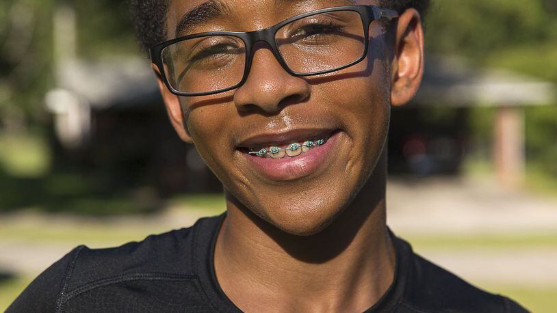 Solomon Morrow was born with a defect that left his teeth brittle and misshapen. A pediatric dentist applied a resin to fix the texture, but he needed braces to straighten the teeth. Georgia School of Orthodontics has a program called Gift of a Smile that provides orthodontic care to 13 children in metro Atlanta who cannot otherwise afford it. Morrow’s story was one that compelled the school to choose him as a participant in the program. ALYSSA POINTER/ALYSSA.POINTER@AJC.COM