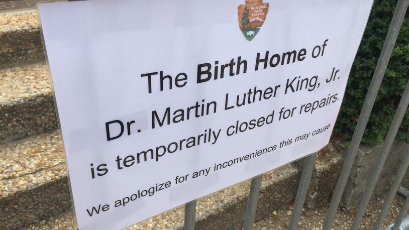 The historic house where Martin Luther King, Jr. was born is closed for repairs. (Credit: Channel 2 Action News)