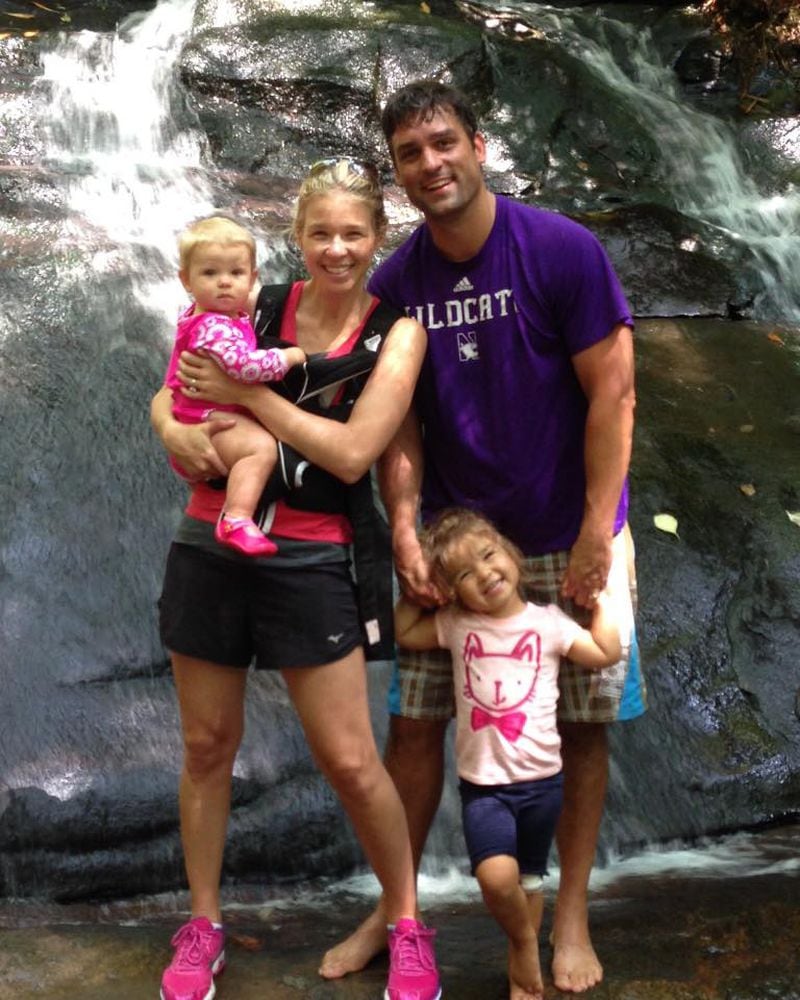 Jenn Hobby Rivera and husband Grant Rivera with their children. Jenn revealed that their younger daughter, Reese, has cancer.