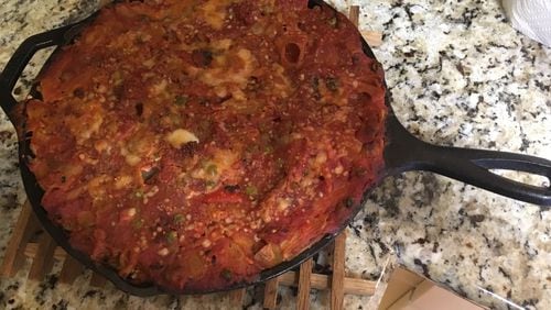 Want a quick, healthy-as-you’d-like-it-to-be recipe? Voila — my spaghetti pie, adapted from a Today show recipe. (Leslie Barker/Dallas Morning News/TNS)