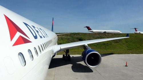 A Delta Air Lines flight was diverted after an unruly passenger caused a disturbance by attempting to get into the cockpit on Friday, June 4, 2021. (AJC file photo)