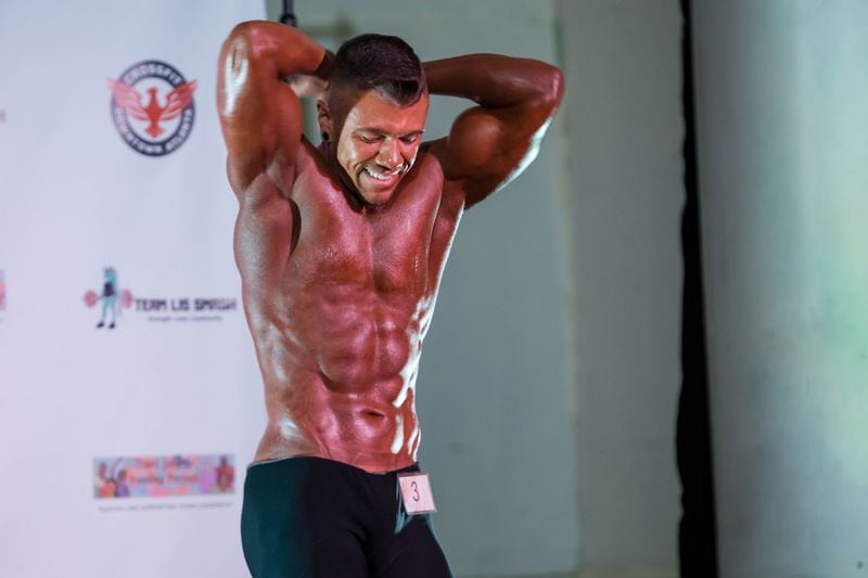 Damien "Phoenix" Montoya, overall IATBP bodybuilding winner, 2019. Photo by Angel Taylor.