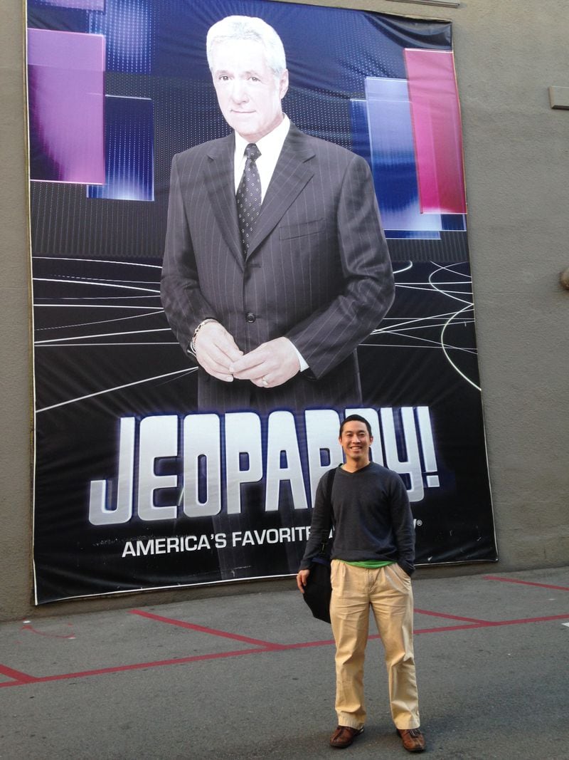 Outside the Jeopardy studio.