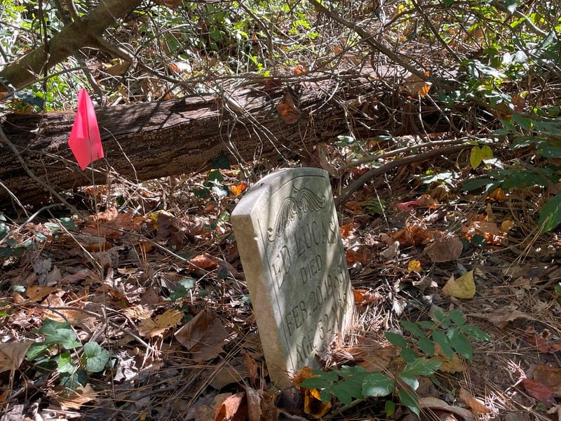 The Piney Grove Cemetery in Buckhead was once attached to an 1800s African American church. The church was damaged in a storm, and demolished, and the cemetery has fallen into disrepair. Photos: the Georgia Trust