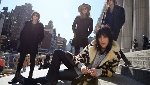 The Struts, led by flamboyant frontman Luke Spiller (foreground) will open for Foo Fighters at Georgia State Stadium on April 28, 2018. Photo: Danny Clinch