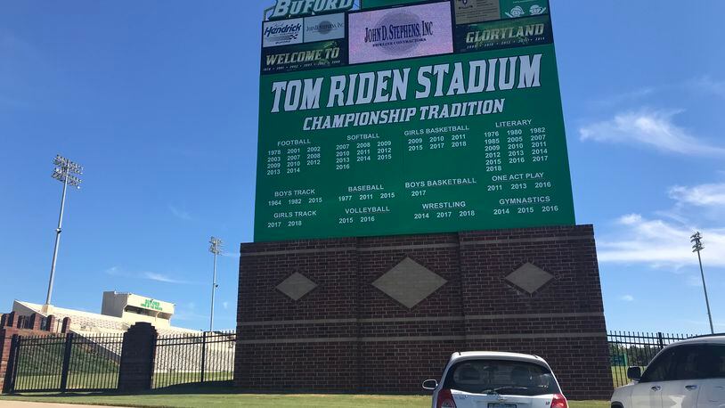 Buford High School's Tom Riden Stadium. TYLER ESTEP / TYLER.ESTEP@AJC.COM