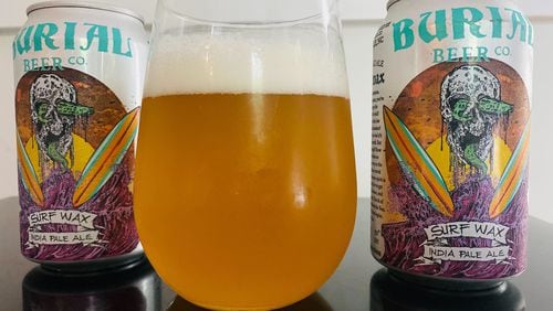 Burial Surf Wax is a favorite old school IPA. / Bob Townsend for the Atlanta Journal Constitution