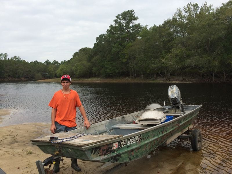 Kyle Chesser, 17, lives near the Satilla River in Brantley County, Georgia, and doesn't plan to evacuate.