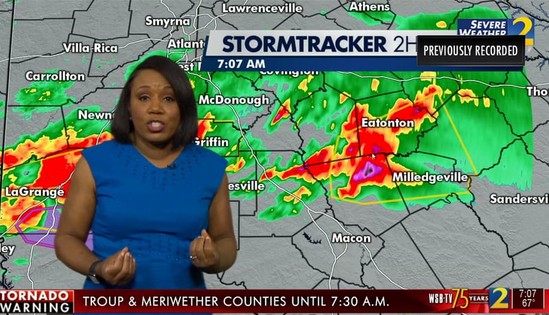 Channel 2 Action News reporting on tornado warning in effect Sunday morning, March 26, 2023, for parts of Georgia.