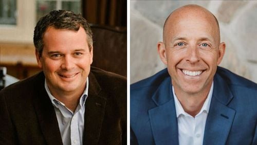 Republicans Drew Echols (left) and Josh Clark (right) are battling for a state Senate seat in District 49.