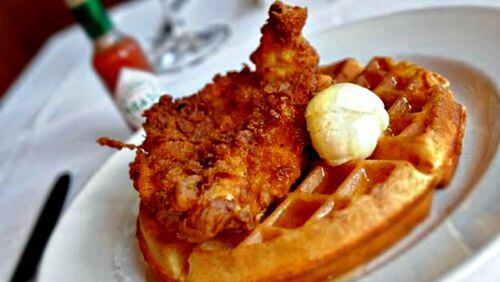 Chicken and waffles at South City Kitchen.