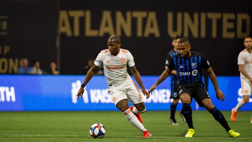 during their game against Atlanta United at Mercedes Benz Stadium in Atlanta, Georgia, on June 29, 2019.
