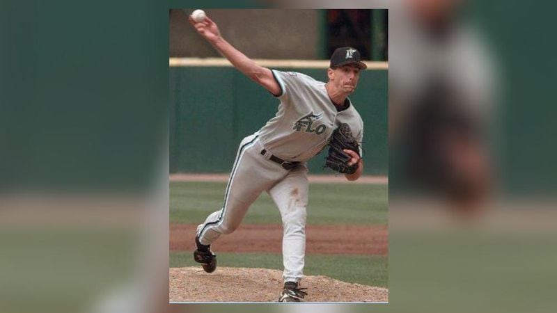 Kevin Brown, a Georgia native, pitched for the world champion Florida Marlins in 1997. (Credit: The Associated Press)
