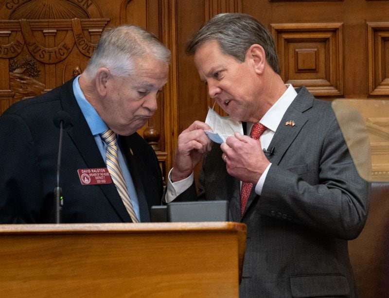 During his first year in office in 2019, Gov. Brian Kemp, right, took a more public approach to the job and expended a great deal of is political capital supporting an anti-abortion bill that barely passed. It led to a public feud with then-House Speaker David Ralston. The two later patched things up, and Ralston helped pass Kemp's agenda in 2022, putting the governor in strong position as he ran for reelection. Ben Gray for The Atlanta Journal-Constitution