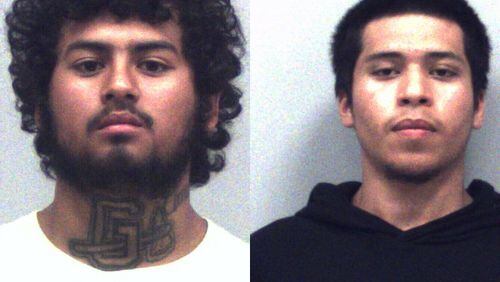 Jonathan Augustine Yanez-Gomez and Kevin Ortiz (right, listed in jail records as Kevin Corrales) have been charged with aggravated assault.