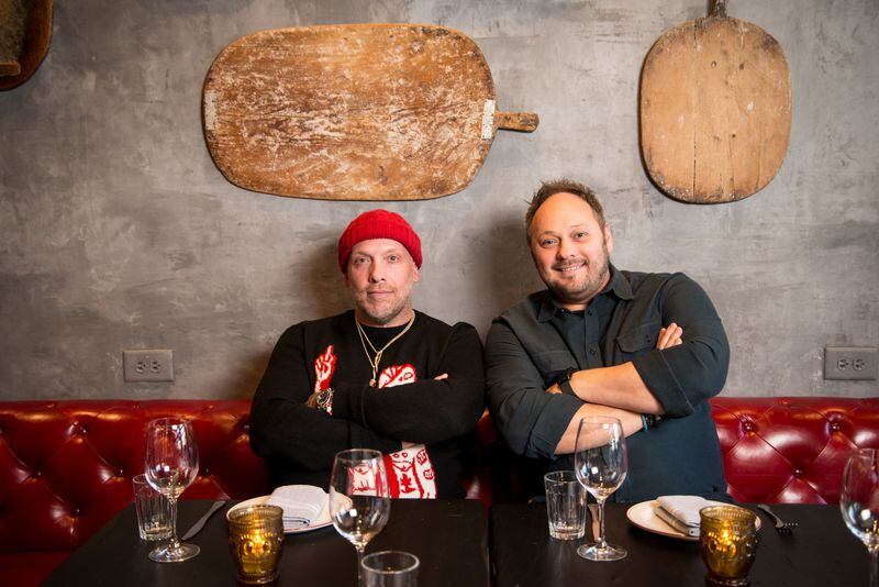 Nina & Rafi chef Anthony Spina and co-owner Billy Streck. Photo credit- Mia Yakel.