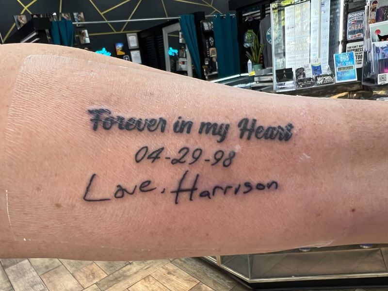 Autumn Ernst got a tattoo to honor her late son, which included his signature from a Mother’s Day card he gave her this year. 