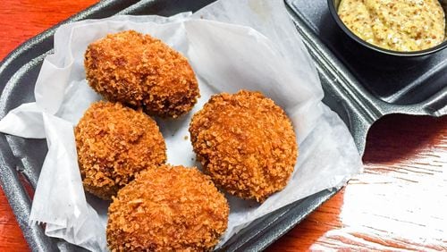 The boudin balls at the Po'Boy Shop are an excellent snack for Atlantans who want to enjoy some New Orleans flavor.