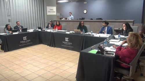 The DeKalb County election board voted 3-2 to certify its 2023 local elections on Nov. 14. The board's two Republican members, Nancy Jester and Anthony Lewis, opposed certification. CONTRIBUTED