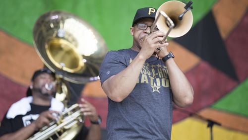 The Brass-a-Holics play at the New Orleans Jazz & Heritage Festival. CONTRIBUTED BY ZACK SMITH