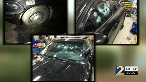 Two police departments are searching for the vandal who heavily damaged a Duluth police officer's patrol car earlier in December.