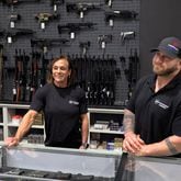 Mary Sibiski and Adam Andler are co-owners of Second Amendment Armory in Columbus, Georgia. (Photo Courtesy of Mike Haskey)