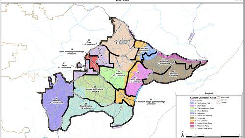This proposed, future land use plan for Johns Creek may become part of the 2030 Comprehensive Plan update. A public workshop on the plan is scheduled for 7 to 9 p.m., June 1, at City Hall. CITY OF JOHNS CREEK
