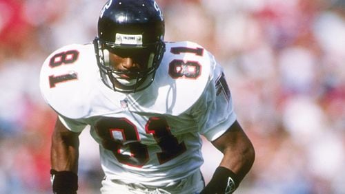 6-foot wide receiver Michael Haynes delivered one of the most memorable plays in Falcons history. (Otto Greule Jr. /Allsport)