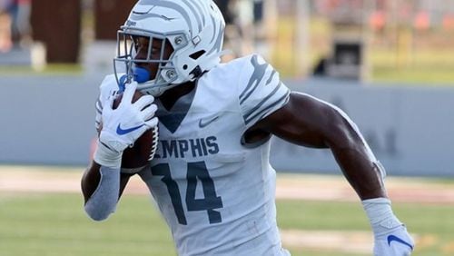 Multi-purpose running back/wide receiver Antonio Gibson in action at Memphis. (University of Memphis)