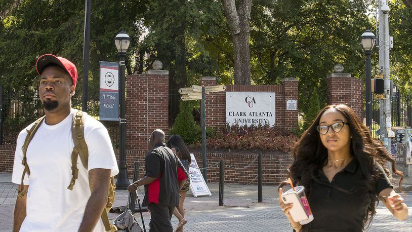 People walk near the campus of Clark Atlanta University, Wednesday, August 21, 2019. Airbnb decided to expand in Atlanta to help boost its workforce diversity and plans to recruit aggressively at the Atlanta University Center. (Alyssa Pointer/alyssa.pointer@ajc.com)