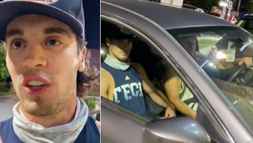 Georgia Tech baseball player Charlie Benson was captured on video berating two women and slinging politically charged insults at them after an alleged fender bender in the drive-thru line of a northwest Atlanta Cookout. He later apologized in a note shared on the baseball team's official Facebook page.