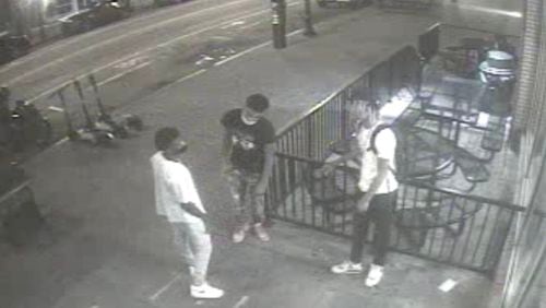 Police said these three men are wanted on aggravated assault charges after a shooting in Midtown.