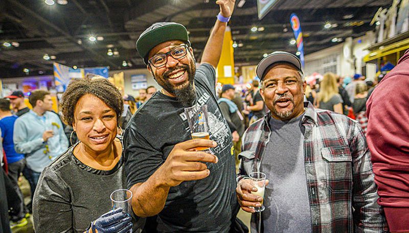 Beer lovers at the top-rated Great American Beer Festival in Denver savor the samples.