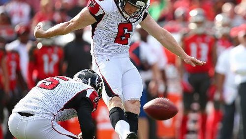 Falcons kicker Shayne Graham was busy with the Falcons struggling to score TDs again. (Rob Foldy/Getty Images)