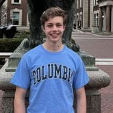 Sam Dodson on Columbia’s campus this April for accepted students weekend. (Photo provided by Sarah Dodson)