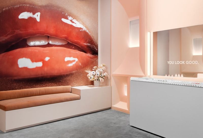 A look inside the Glossier pop-up shop in Atlanta, which will open on Feb. 19.