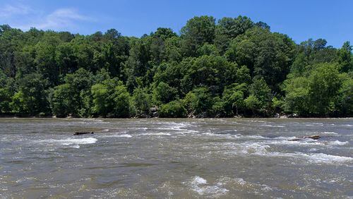 Four people were rescued Monday, but officials continue to search for a person still missing on the Chattahoochee River.
