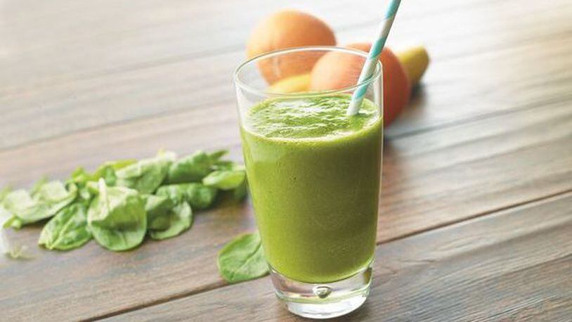 Spinach in a smoothie adds nutrients without affecting the taste as much as you might think.