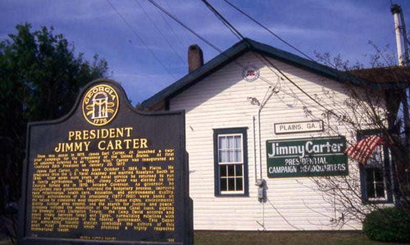 The Plains Depot, built in 1888, was the headquarters for Jimmy Carter's Presidential campaign in 1976.