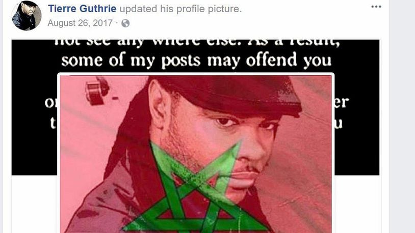Tierre Guthrie, 39, posted on his Facebook page that his opinions may offend some people.