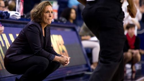 Former Georgia Tech women's basketball coach MaChelle Joseph. (AP Photo/Robert Franklin)
