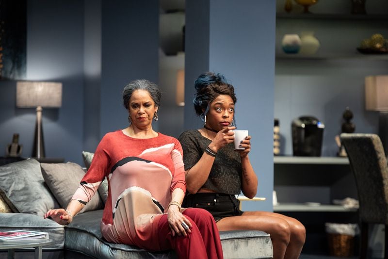 Terry Burrell and Marva Hicks star as Anna and Precious in Pearl Cleage's "Angry, Raucous and Shamelessly Gorgeous" at the Alliance Theatre.
Contributed by Greg Mooney