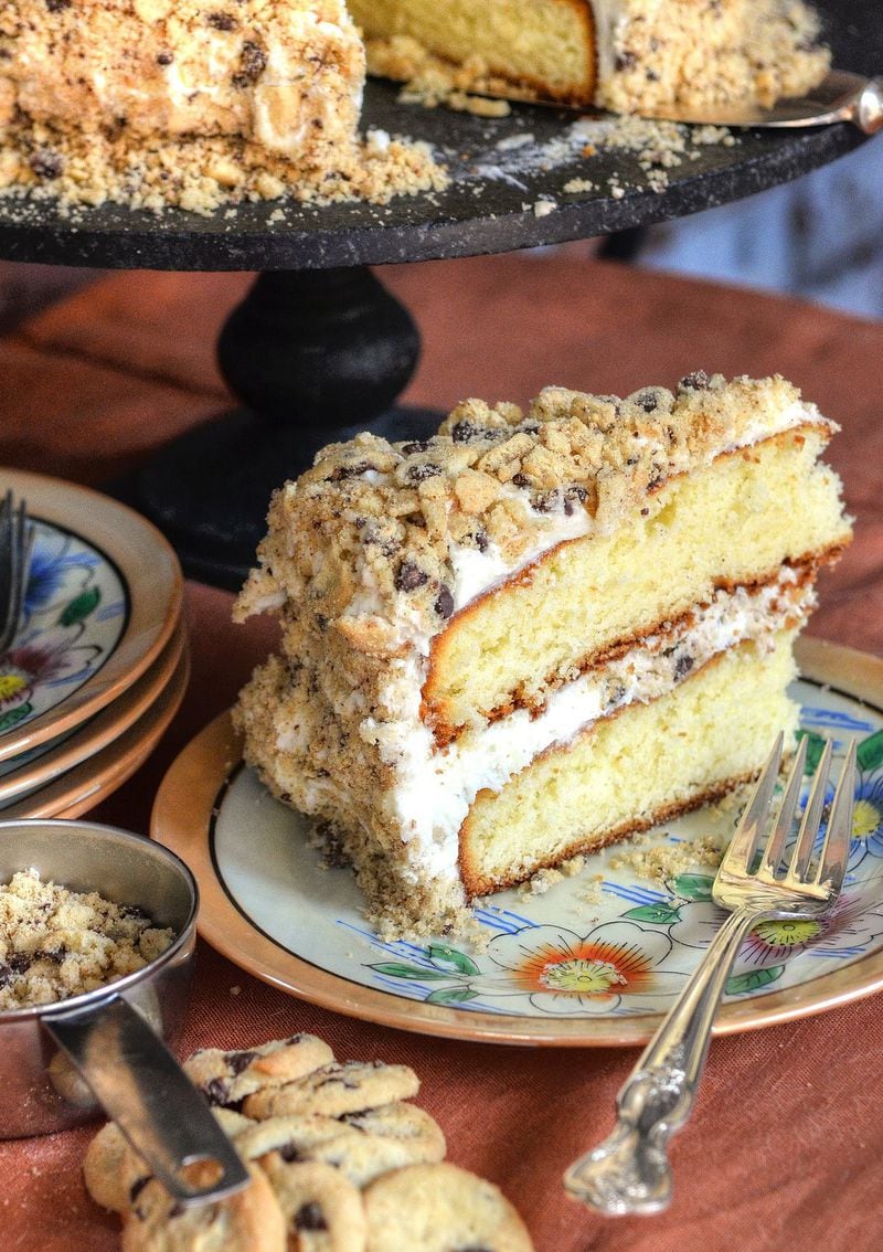 Chocolate Chip Cookie Crumb Cake. STYLED BY LISA ROCHON. CONTRIBUTED BY CHRIS HUNT