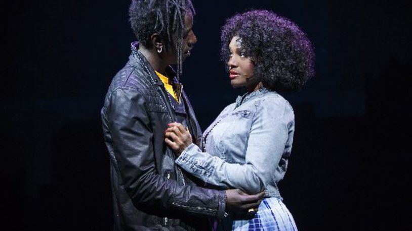 Saul Williams and Saycon Sengbloh in "Holler If Ya Hear Me." CONTRIBUTED BY JOAN MARCUS