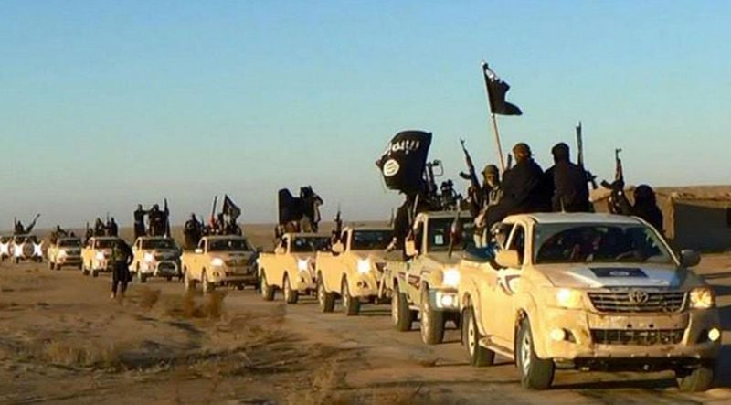 ISIS militants are driving hundreds, if not thousands, of new Toyota trucks. (AP File Photo, taken in Syria)