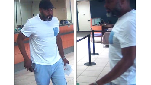 A man fraudulently transferred $50,000 from a victim's SunTrust bank account. This man is a suspect in the crime.