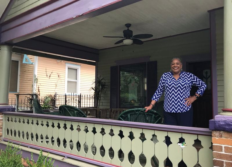 Jocelyn Dorsey purchased this West End home in 1979, a 1919 Craftsman, for $5,000 and spent another $120,000 to renovate it. She said she has been only robbed once and now has Jake, a Great Dane, who provides her companionship and security.