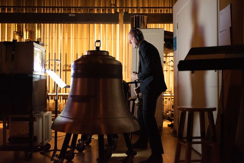 The Berlioz piece calls for two deep-sounding bells, and the ASO happens to own two of the rare bronze instruments, each weighing a half-ton. Principal percussionist Joseph Petrasek played them offstage.