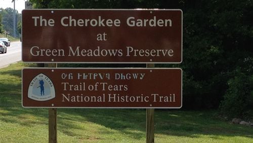 A new sign system will be established throughout Cobb County parks. Among those parks is the Cherokee Garden at Green Meadows Preserve on Dallas Highway in Cobb County due mainly to the work of Tony Harris, a citizen of the Cherokee Nation and president of the Georgia Trail of Tears Association. Thanks to Harris, this garden now contains many of the plants used by the Cherokee people for food, medicine, weapons, tools and ceremonies. Also, the garden has been designated as an Interpretive Site on The Trail of Tears National Historic Trail. nps.gov/trte. Courtesy of Georgia Native Plant Society at GNPS.org
