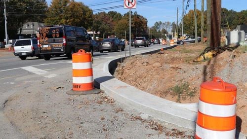 The work is part of the $3.7 million project to realign the Grogans Ferry Road intersection and surrounding area. (Courtesy City of Sandy Springs)